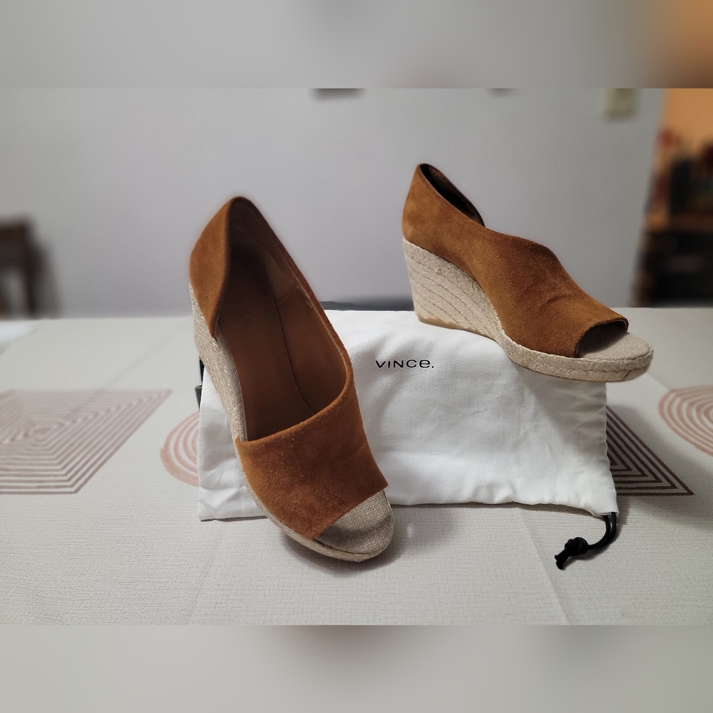 Vince Women's Tan Wedge Shoes